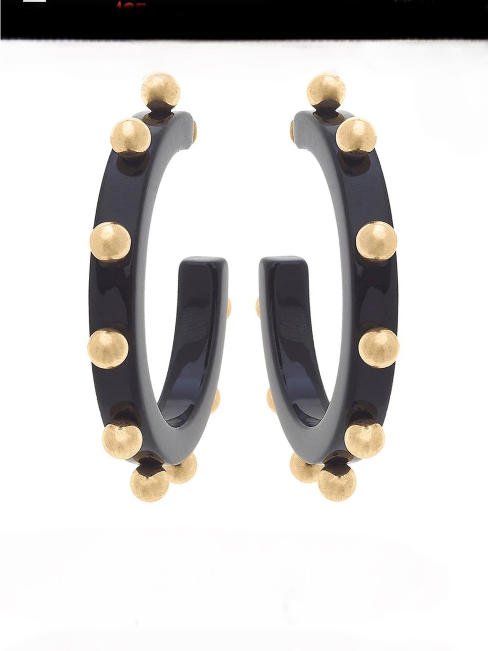 the Renee Resin Hoop Earrings by the fashion jewelry brand Canvas Style